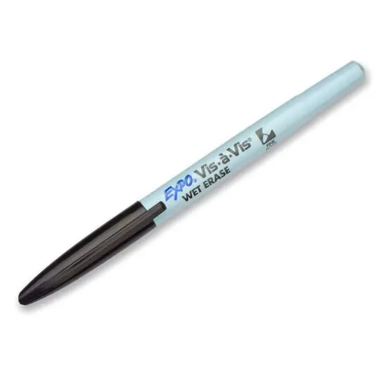 Expo&reg; Vis-&agrave;-Vis&reg; Black Fine Point Wet Erase Markers, 12ct. {3}