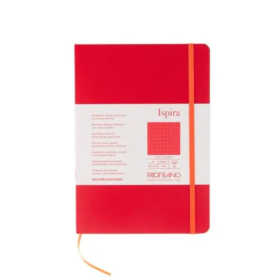 Fabriano&reg; Ispira Red Soft-Cover A5 Dotted Notebook {4}