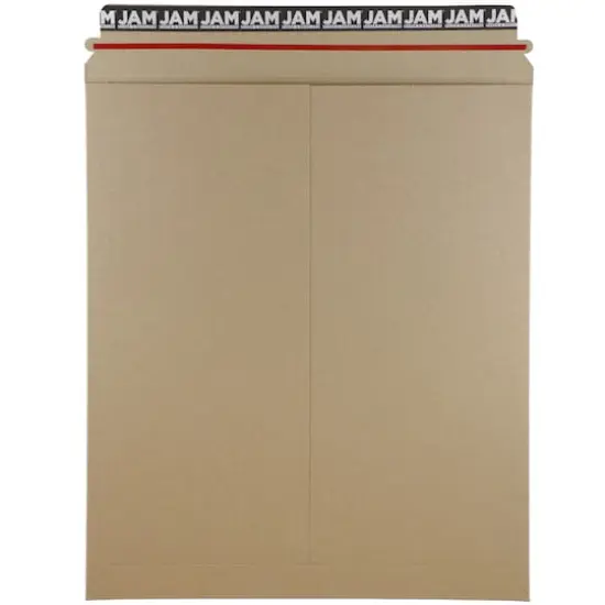 JAM Paper 12.75" x 15" Brown Kraft Flat Photo Mailer Peel & Seal Closure Envelopes, 6ct. {1}