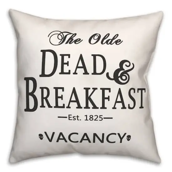The Olde Dead & Breakfast Stripes Throw Pillow {1}