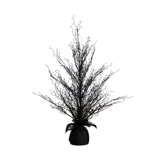 3ft. Pre-Lit Halloween Black Twig Artificial Fall Tree in Burlap Planter {1}