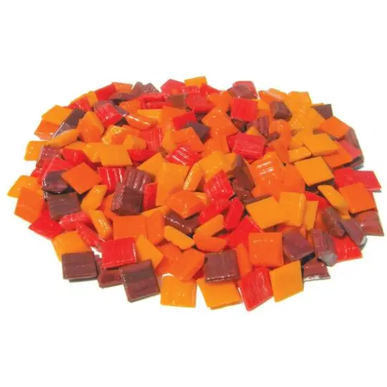 Mosaic Mercantile Mini Italian Glass Tile, 1/2lb. Firestone {1}