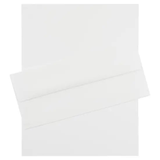 JAM Paper #10 Strathmore Business Stationery Set, 100ct. Bright White Wove {1}