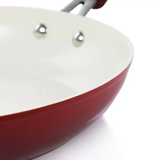 Oster Corbett 12'' Red Nonstick Aluminum Frying Pan {3}