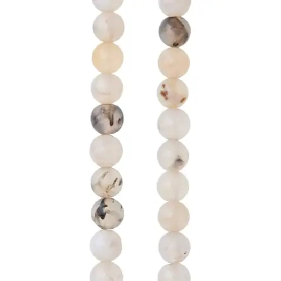 Light Gray Crackle Agate Round Beads, 6mm by Bead Landing&trade; {1}