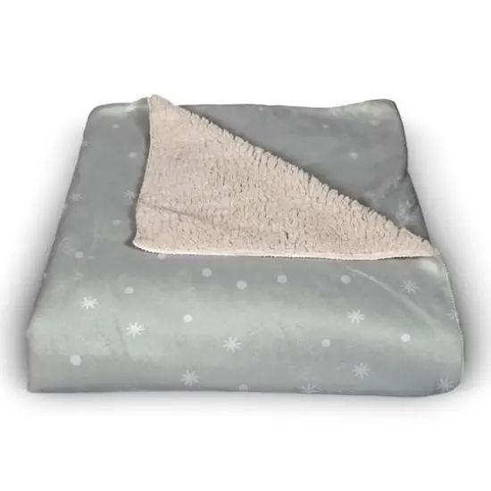 Snowy Calm Bright 50x60 Sherpa Fleece Blanket {3}