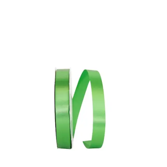 JAM Paper 7/8" x 100yd. Single Face Satin Allure Ribbon Emerald {1}