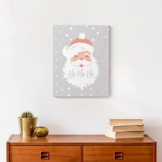 Ho Ho Ho Santa 11x14 Canvas Wall Art {5}