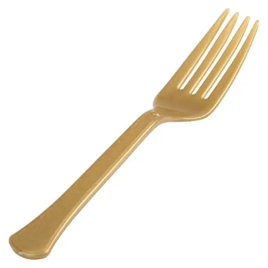 JAM Paper Premium Utensils Plastic Forks Party Pack, 48ct. Gold {1}