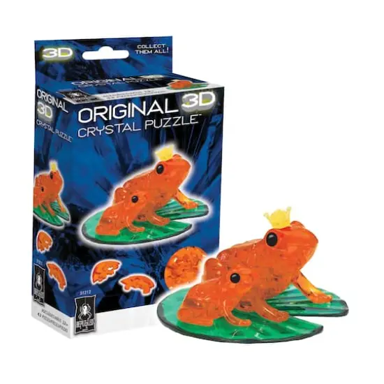 3D Crystal Puzzle - Frog (Orange): 43 Pcs {5}