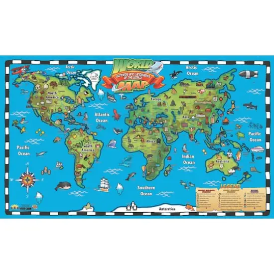 Popar&reg; World Map Interactive Wall Chart {1}