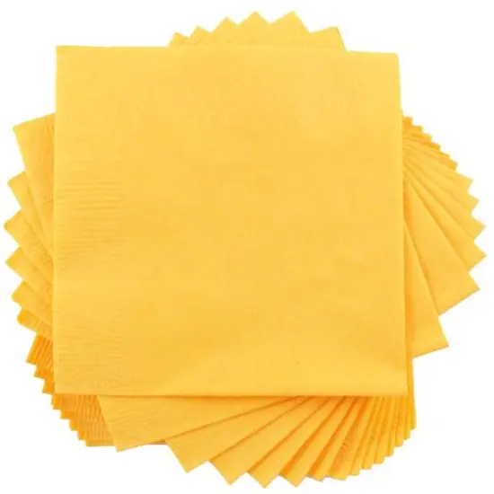 JAM Paper Medium Lunch Napkins, 100ct. Yellow {1}