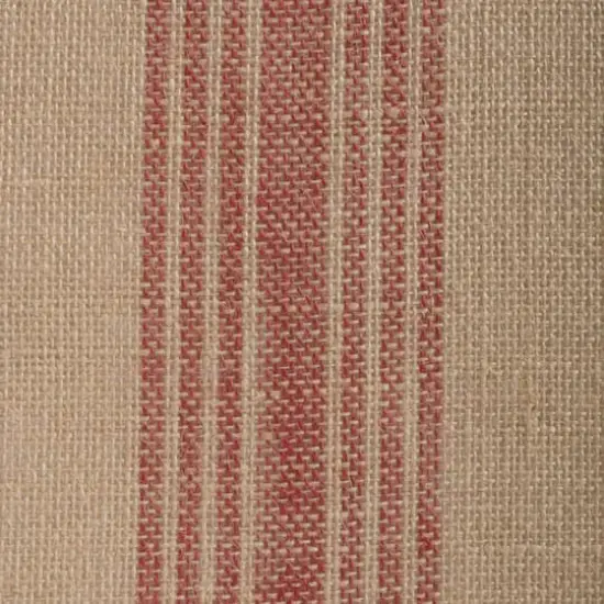 DII&reg; 108" Middle Stripe Burlap Table Runner Barn Red {6}