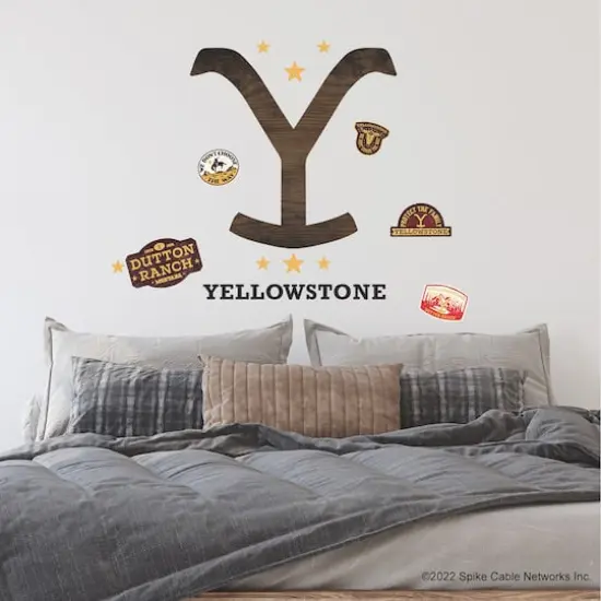RoomMates Yellowstone Dutton Ranch Logo Giant Peel & Stick Wall Decals {4}