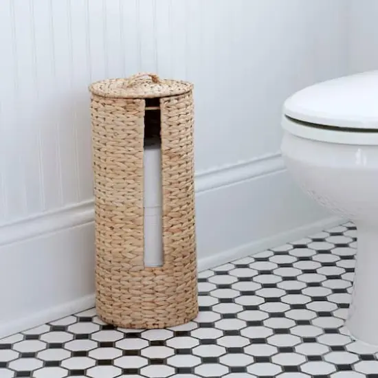 Household Essentials Wicker Bathroom Accessories Set Brown {7}