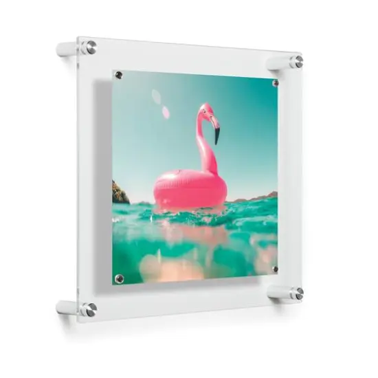 Wexel Art Single Panel Clear Acrylic Floating Wall Frame & Magnets with Silver Hardware {2}
