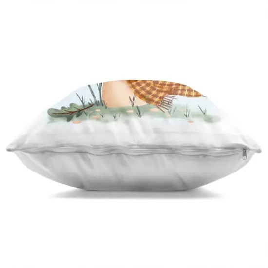 Stupell Industries Happy Mushroom in Scarf Decorative Printed Throw Pillow {4}