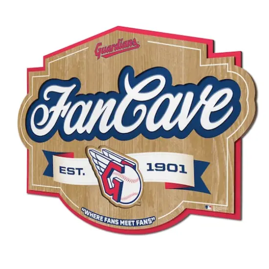 MLB Fan Cave Sign Cleveland Guardians {1}
