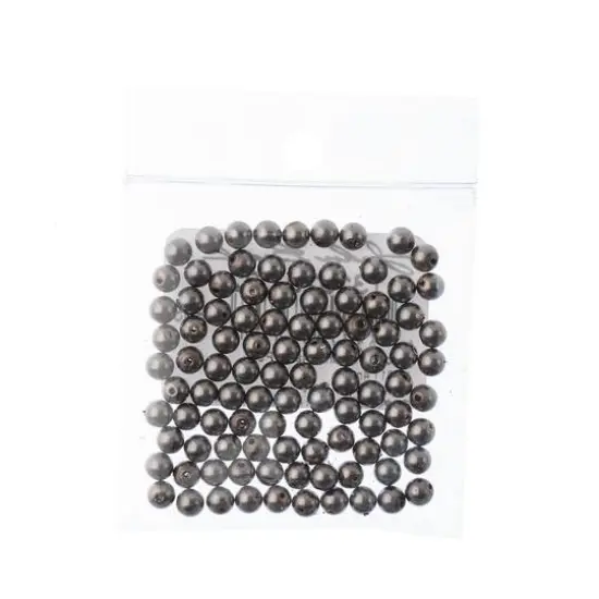 Preciosa Maxima 4mm Glass Nacre Pearls, 100ct. Dark Gray {3}