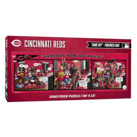 MLB Game Day in the Dog House 1,000 Piece Puzzle Cincinnati Reds {1}