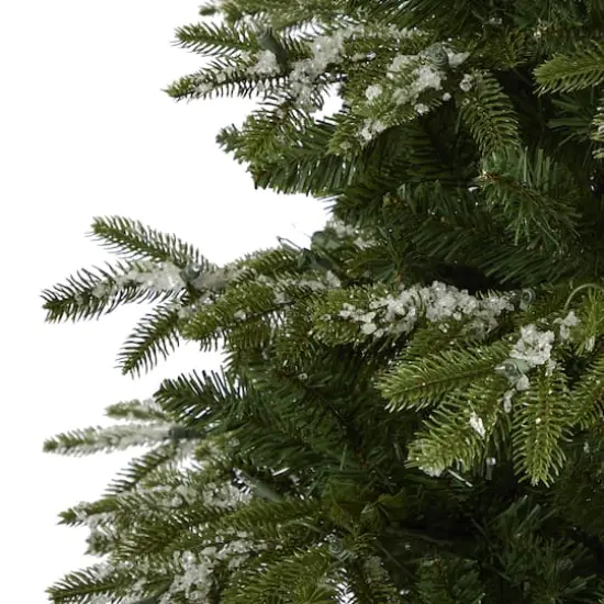 7ft. Pre-Lit Snowed Grand Teton Artificial Christmas Tree with Clear LED Lights {6}