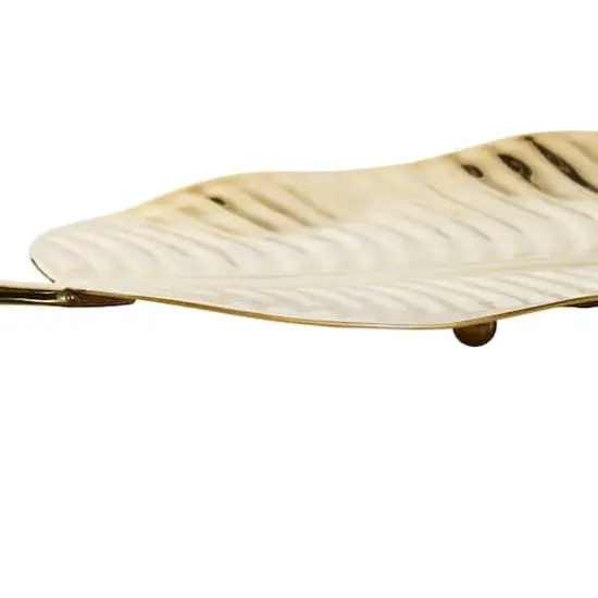 Set of 2" Gold Metal Contemporary Tray, 26" x 11" {5}