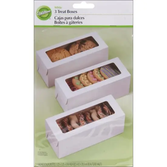 Wilton&reg; White Rectangle Windowed Treat Boxes, 3ct. {1}