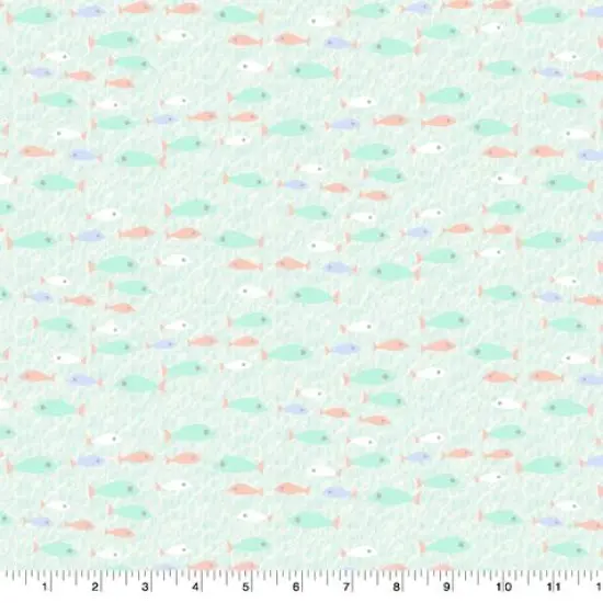 Springs Creative Mermaid Fun Fishy Cotton Fabric {1}