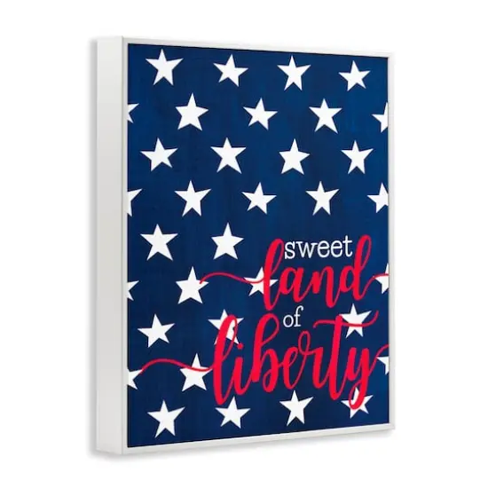 Stupell Industries Sweet Land Of Liberty Americana Framed Giclee Art White {4}