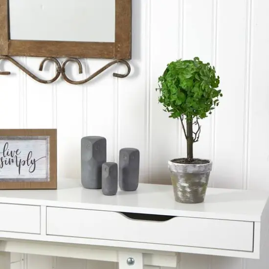 15" Potted Eucalyptus Topiary Tree {4}