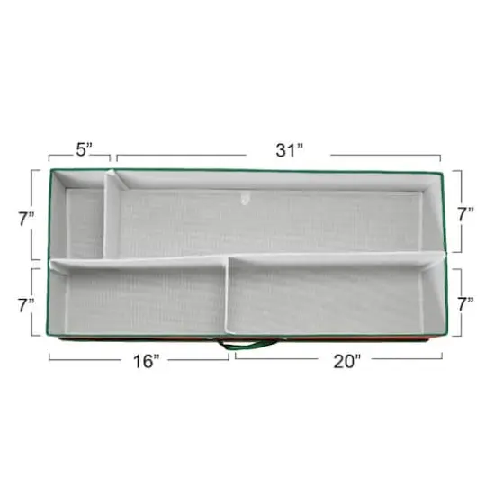 Household Essentials Gift Wrap Storage Box Red and Green {6}