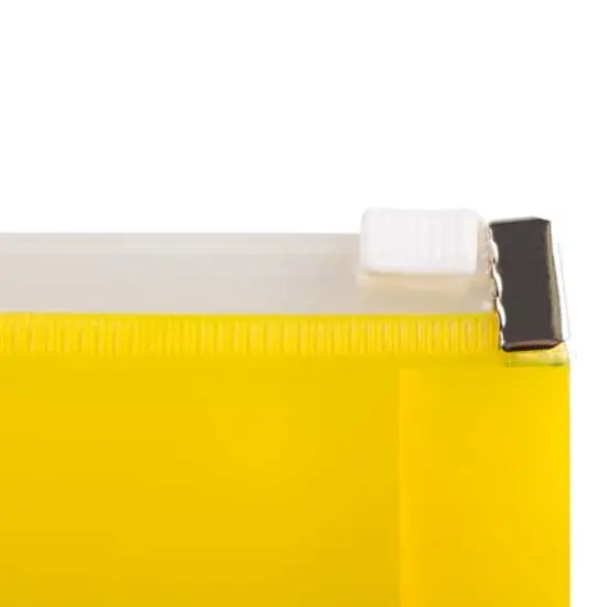 JAM Paper 5'' x 10'' Clear Plastic Pencil Pouch with Zip Closure, 12ct. Yellow {5}