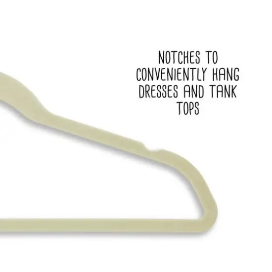 Honey Can Do White Slim-Profile Non-Slip Velvet Hangers, 20ct. {6}