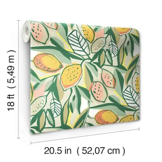 NuWallpaper Main Squeeze Peach Peel & Stick Wallpaper {5}