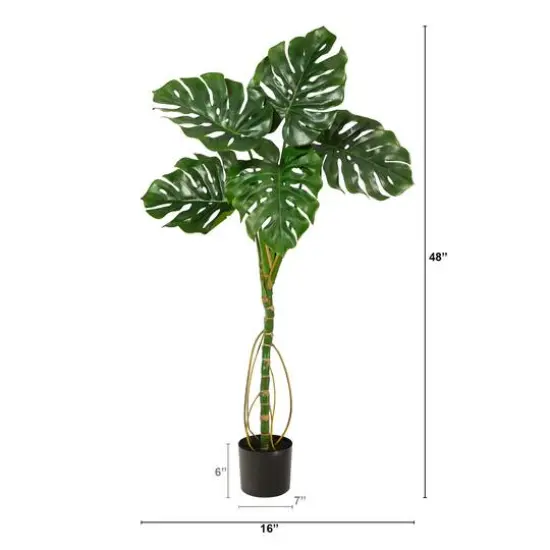 4ft. Potted Monstera Artificial Tree {3}