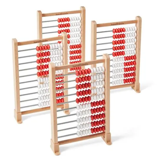 Hand2mind&reg; 100-Bead Wooden Mini Rekenrek, 4ct. {3}