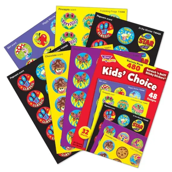 Trend Enterprises&reg; Kids' Choice Stinky Stickers&reg; Variety Pack, 2 Packs of 480ct. {3}