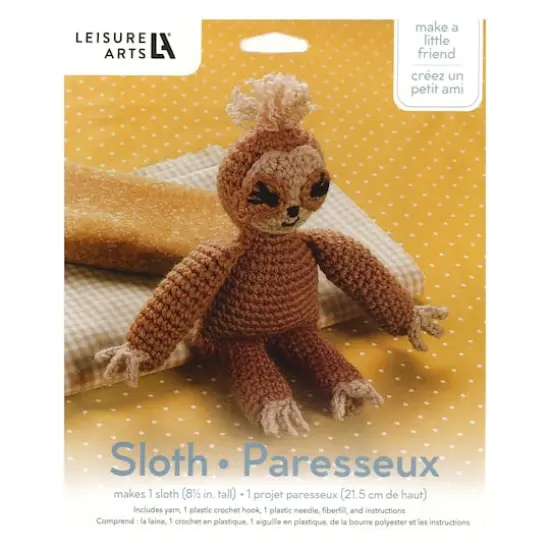 Leisure Arts&reg; Make A Little Friend Sloth Kit {1}