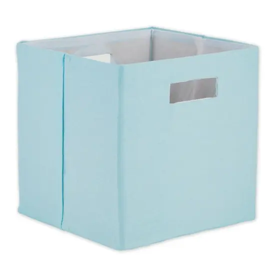 DII&reg; 13" Polyester Solid Storage Cube Robin's Egg Blue {1}