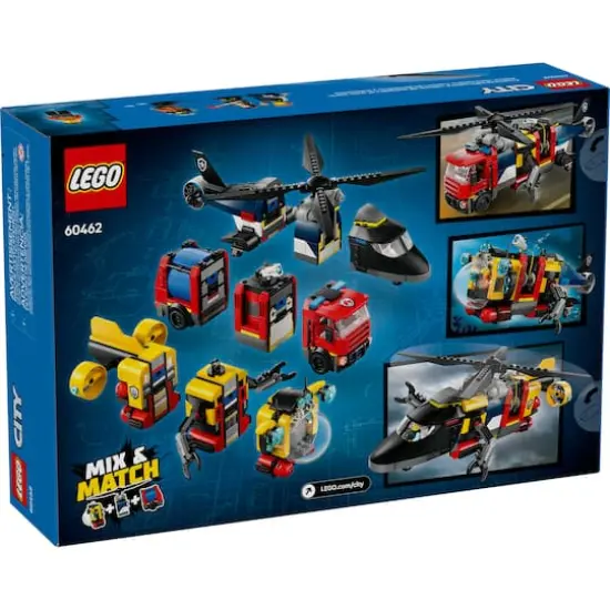 LEGO&reg; City Helicopter, Fire Truck & Submarine Remix Toy Building Set 60462 {4}