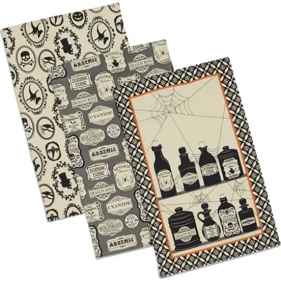 DII&reg; Mixed Hocus Pocus Printed Dishtowels, 3ct. {8}