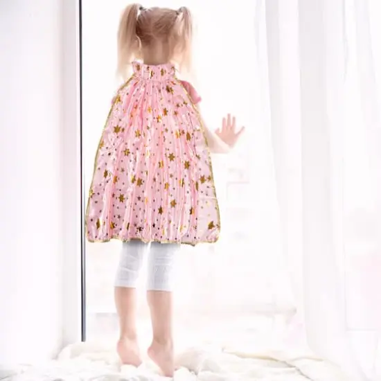 Princess Cape With Pink & Gold Stars {6}