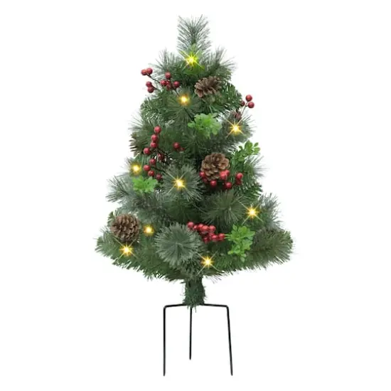 30" Pre-Lit Urn Filler with Battery-Operated Timer, 2ct. {1}