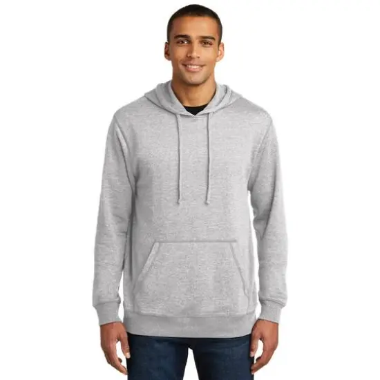 District Lightweight Fleece Hoodie Heathered Grey {4}