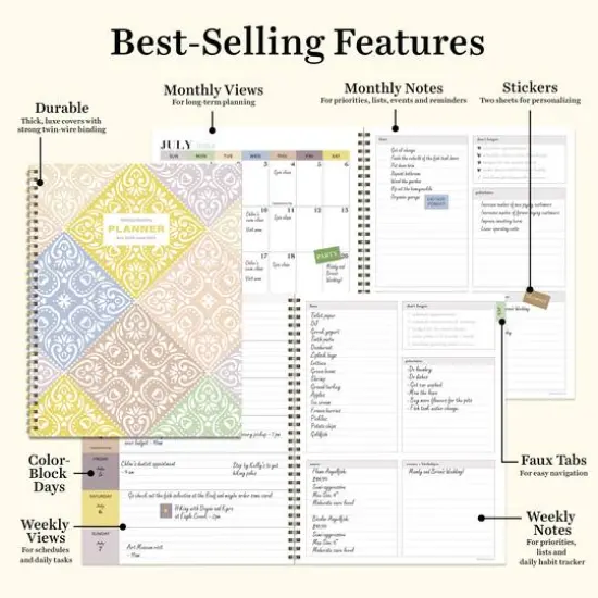 TF Publishing 2024 - 2025 Byzantine Tile Large Spiral Planner {7}