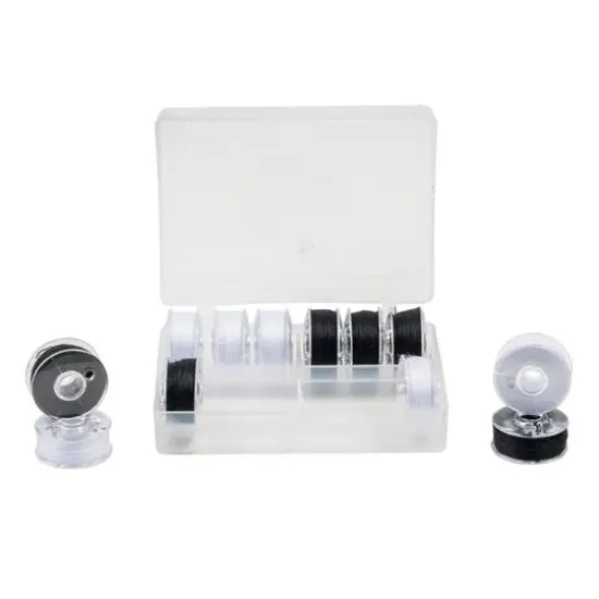 SINGER&reg; Class 66 Sewing Bobbin & Storage Rings Set, Black & White {6}