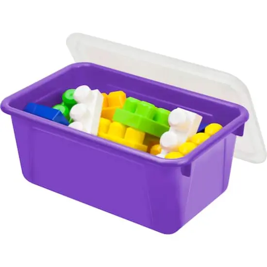 Storex Small Cubby Bin with Cover, 2ct. Purple {4}