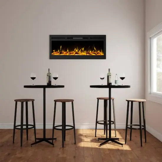 Hastings Home 50" Black Electric Fireplace {9}