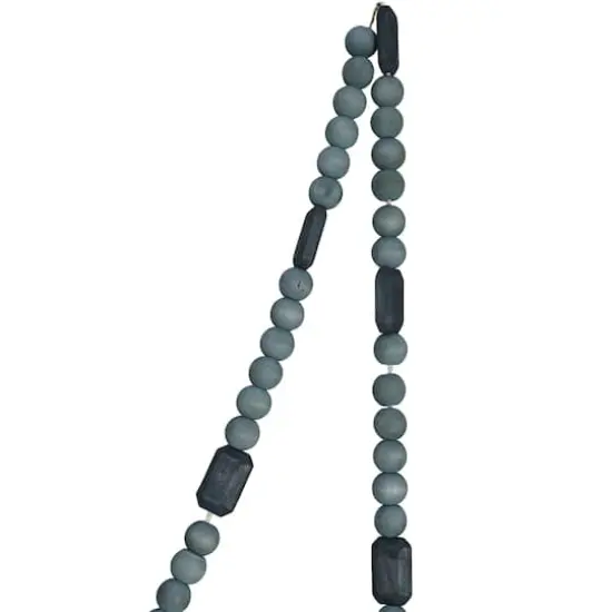 Hello Honey&reg; 6ft. Gray Paulownia Wood Beads Garland {3}