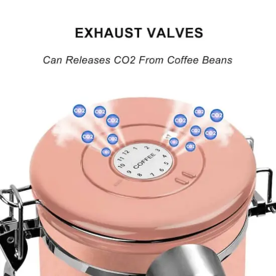 NEX&trade; 22oz. Airtight Stainless Steel Coffee Canister Rose Gold {5}